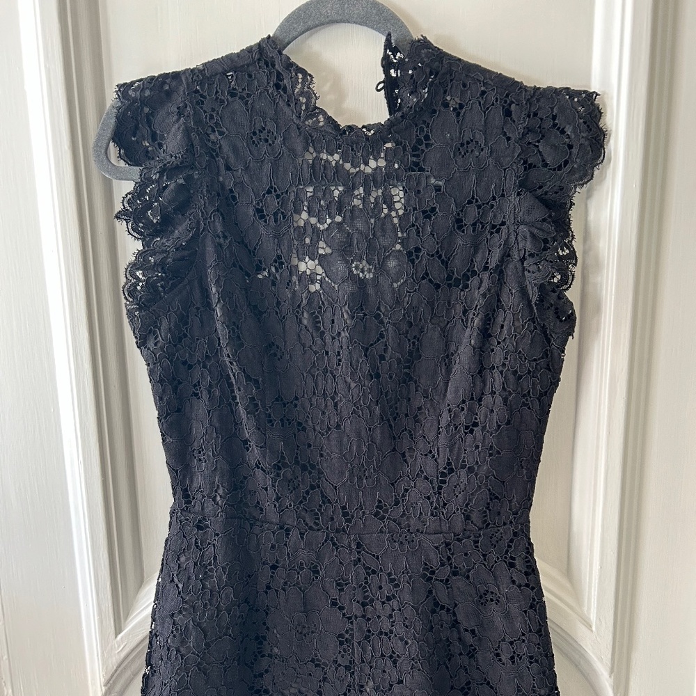 BB Dakota Black lace romper, size 6